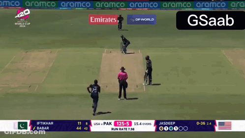 A Cricket Match Is Being Played Between Pakistan And The Usa GIF
