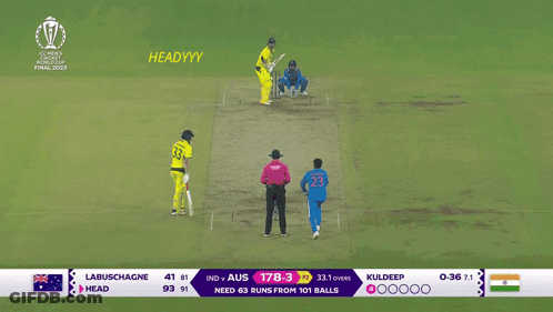 A Cricket Match Is Being Played In Front Of An Emirates Ad GIF