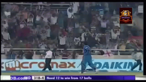 A Cricket Match Is Being Played In India GIF