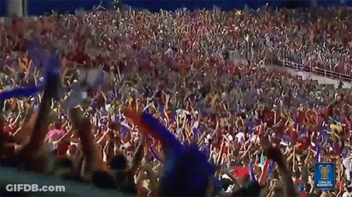 A Crowd Of People In A Stadium With The Word Copa On The Top GIF