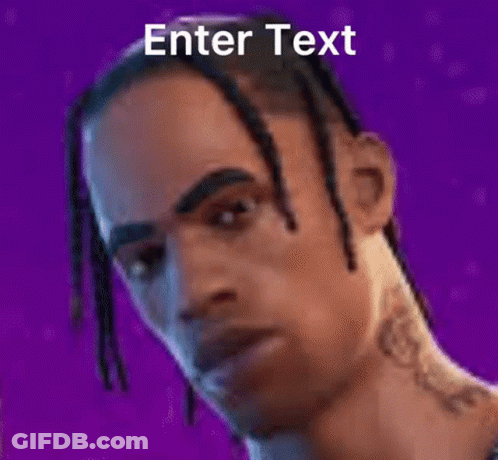 A Cube With A Picture Of A Man With Dreadlocks On It And The Words `` Enter Text '' Below It . GIF