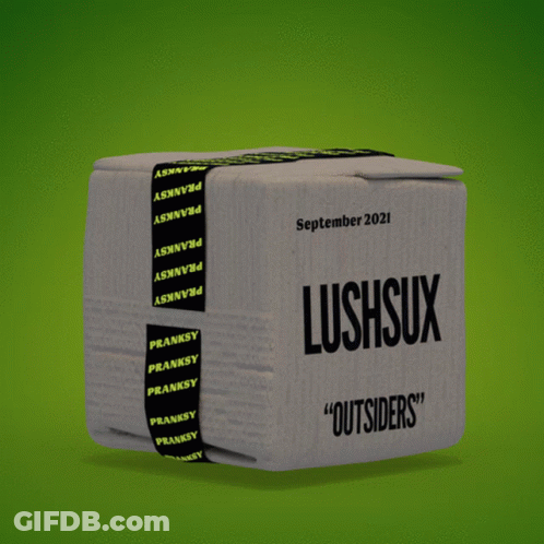 A Cube With A Picture Of Spongebob Wearing A Green Hat And Holding A Fan Of Money GIF