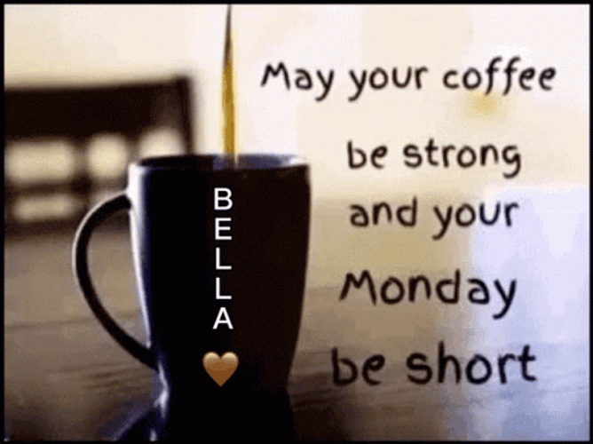 A Cup Of Coffee With This Positive Monday GIF