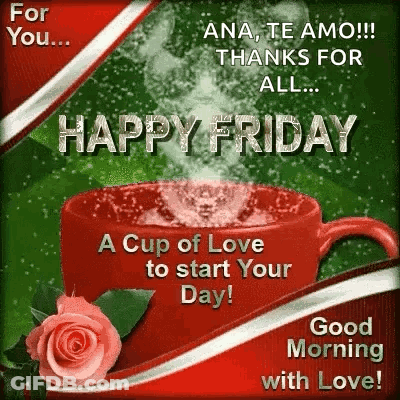 A Cup Of Love To Start Your Day Good Morning With Love ! GIF