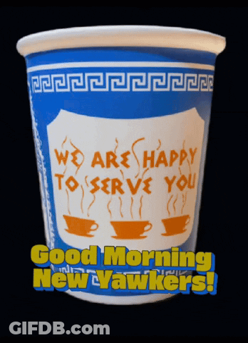 A Cup That Says " We Are Happy To Serve You " On It GIF