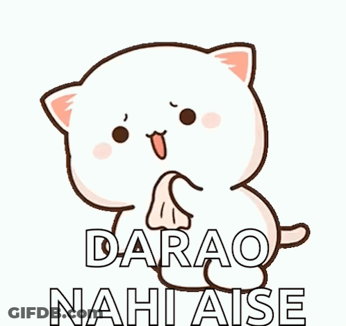 Cartoon Cat Holding Banana Saying Darao Nahi Aise GIF