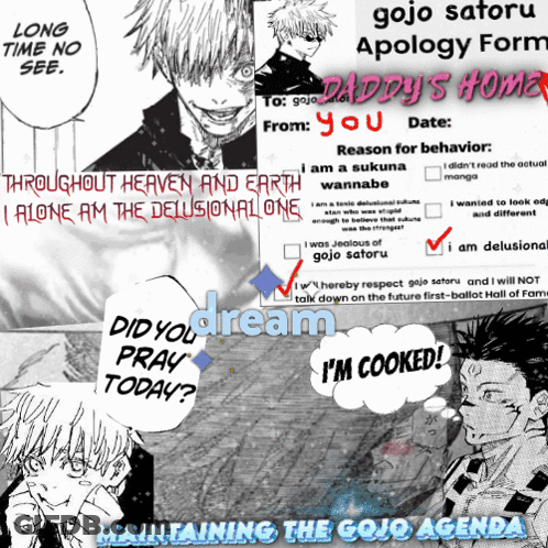 A Daddy 'S Home Apology Form That Says I 'M Cooked On It GIF
