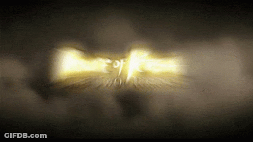 A Dark Background With A Light Coming Out Of It That Says " Eof " GIF