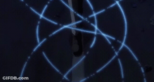 A Dark Background With A Lot Of Blue Lines Coming Out Of It . GIF