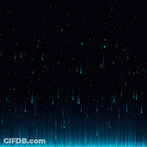 A Dark Background With Blue Lines And Dots Falling Down GIF