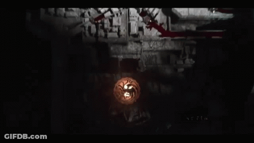 A Dark Background With The Words House Of The Dragon Written On It GIF