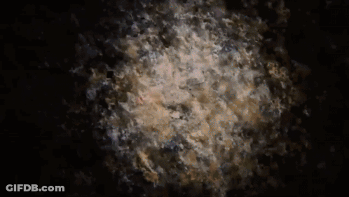 A Dark Blue Background With A Few White Clouds GIF