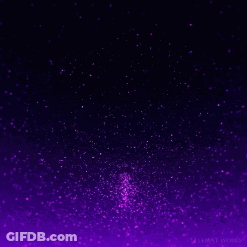A Dark Purple Background With Purple Sparkles And The Words Steady Works On The Bottom GIF