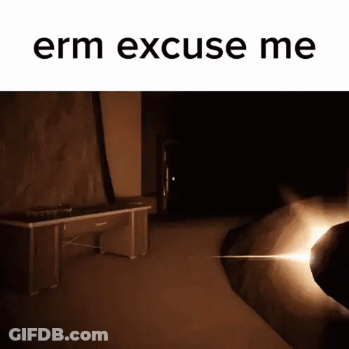 A Dark Room With A Table And A Light Coming Out Of The Corner . GIF