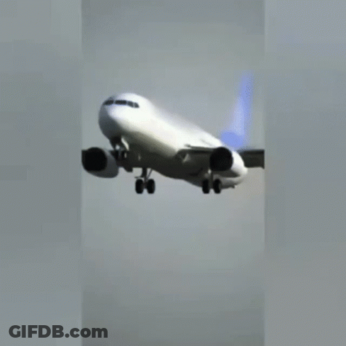 A Delta Airplane Is Taking Off From The Runway GIF