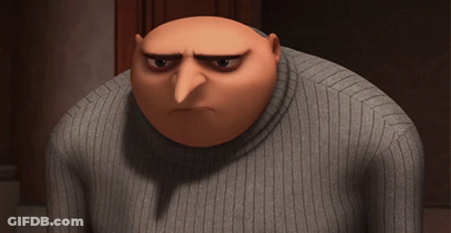 A Despicable Me Character Says Not Cool In A Sweater GIF