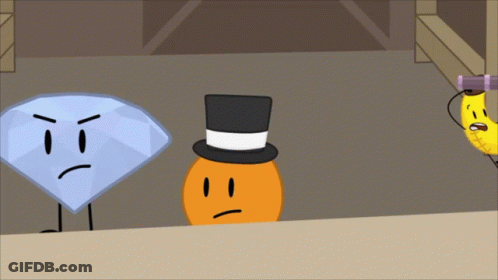 A Diamond A Top Hat And A Banana Are Standing Next To Each Other On A Table GIF