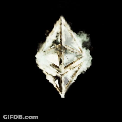 A Diamond With Smoke Coming Out Of It GIF