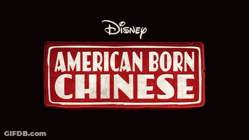 A Disney Logo That Says American Born Chinese On It GIF