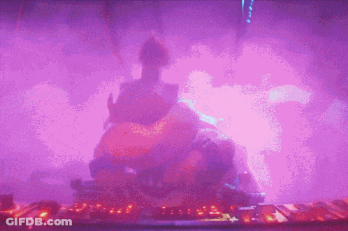 DJ Playing Music In Purple Lighted Room GIF