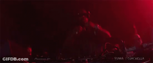 A Dj Performs On Stage With A Pioneer Dj GIF