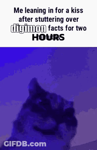 A Dog Is Leaning In For A Kiss After Stuttering Over Digimon Facts For Two Hours GIF