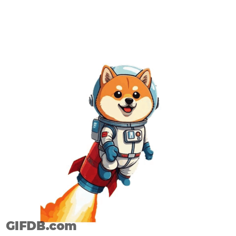 Dog In Space Suit Flying Saying Good Morning GIF