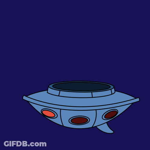 A Dog Wearing Headphones Is Flying In A Spaceship GIF