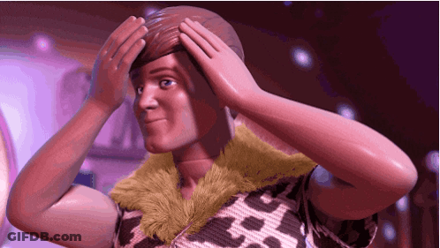 A Doll With A Leopard Print Shirt Is Adjusting Its Hair GIF