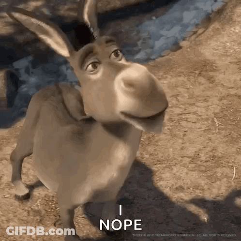 Donkey From Shrek Standing In Dirt GIF