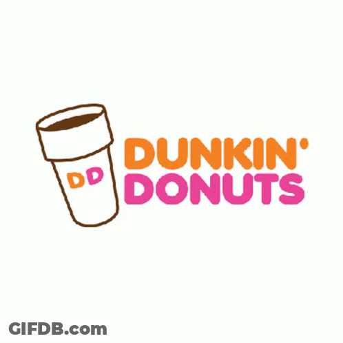 A Donut With Pink And Yellow Sprinkles On A Pink Background GIF