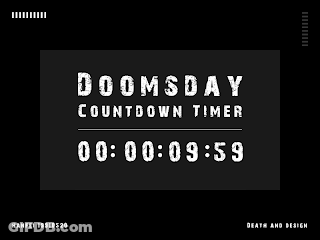 A Doomsday Countdown Timer Is Shown On A Black Screen GIF