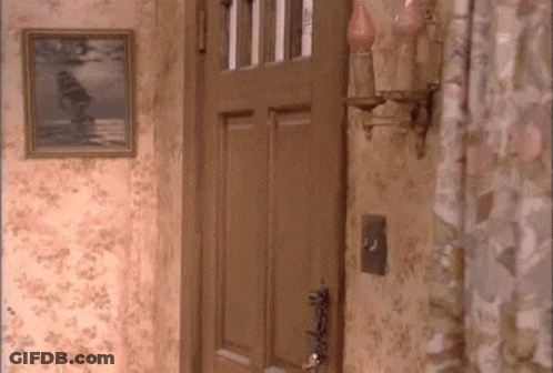 Room Door With Wall Picture GIF