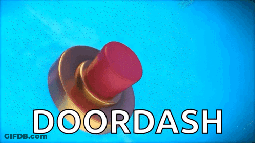 A Door Knob With The Word Doordash Written On It GIF