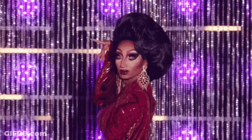 Drag Queen Dancing Stage Red Dress GIF
