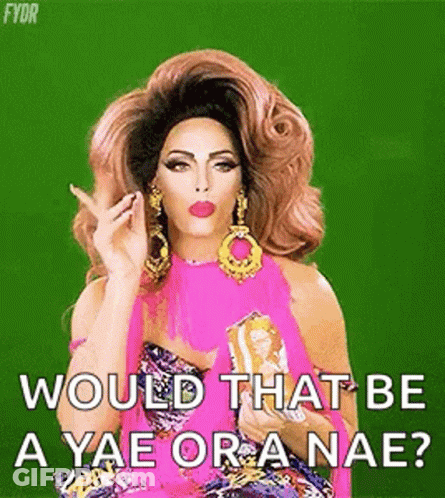 A Drag Queen Is Wearing A Pink Dress And Earrings And Holding A Bag Of Chips And A Cigarette . GIF