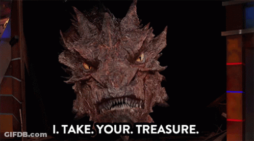 A Dragon Says I Drink Your Milkshake In Front Of A Dark Background GIF