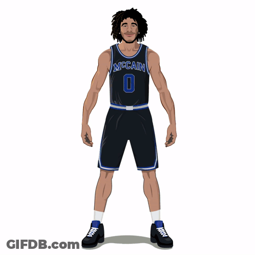 A Drawing Of A Basketball Player With The Number 0 GIF