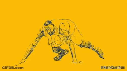 A Drawing Of A Basketball Player With The Number 23 GIF
