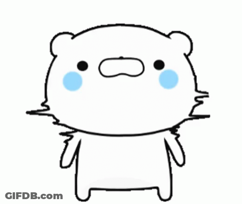 A Drawing Of A Bear With A Blue Eye GIF