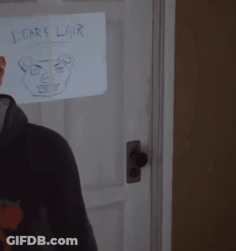 A Drawing Of A Bear With The Words " I Ears Lair " On It GIF