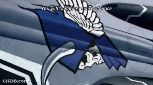 A Drawing Of A Bird With The Words " You Will Long For A Sense Of Place " GIF