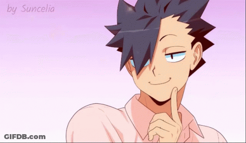 A Drawing Of A Black Haired Anime Character With The Name Suncelia On The Bottom GIF
