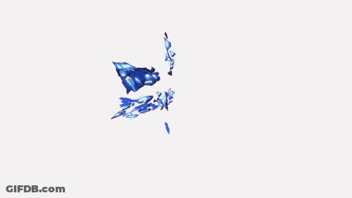A Drawing Of A Blue And Red Star With The Number 15 In The Center GIF