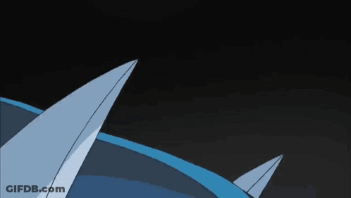 A Drawing Of A Blue And White Object On A Dark Background GIF