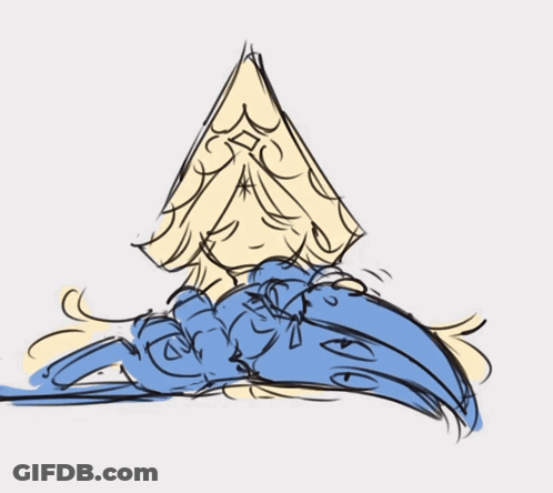 A Drawing Of A Blue And Yellow Monster With The Word Chomp Written Below It GIF