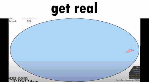 A Drawing Of A Blue Circle With The Word Get Real On It GIF