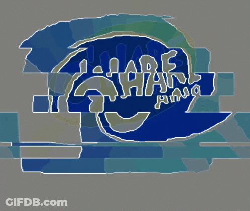 A Drawing Of A Blue Circle With The Words " I 'M A Robot " On It GIF