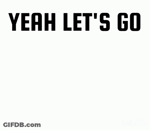 A Drawing Of A Blue Monster With The Words Yeah Let 'S Go Above It GIF
