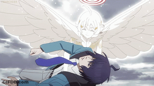 A Drawing Of A Boy And A Girl With Wings And The Word Awareness On The Bottom Right GIF